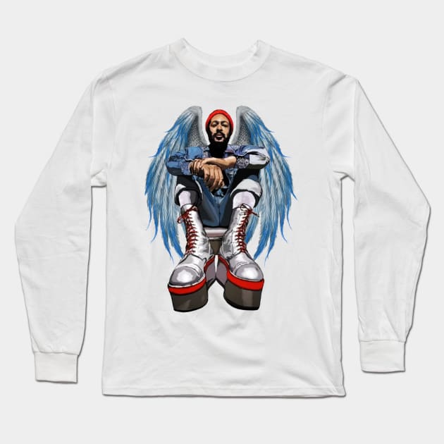 marvin gaye angel soul music Long Sleeve T-Shirt by Illustration Planet